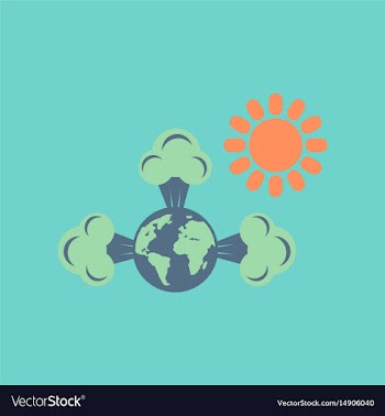 Flat icon on stylish background earth greenhouse vector image