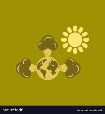 Flat icon on stylish background earth greenhouse vector image