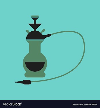 Flat icon on stylish background Eastern hookah vector image