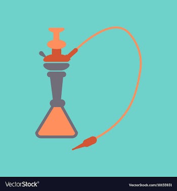 Flat icon on stylish background Eastern hookah vector image