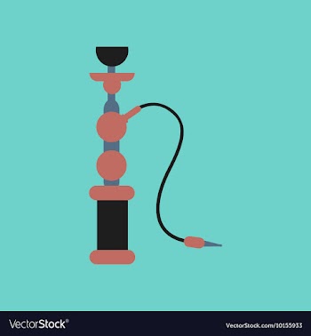 Flat icon on stylish background Eastern hookah vector image