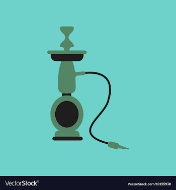 Flat icon on stylish background Eastern hookah vector image