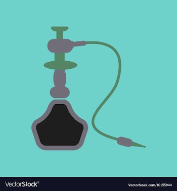 Flat icon on stylish background Eastern hookah vector image
