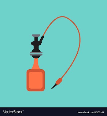Flat icon on stylish background Eastern hookah vector image