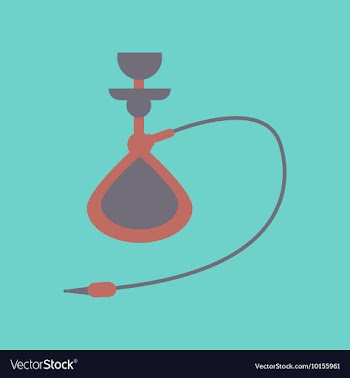 Flat icon on stylish background Eastern hookah vector image