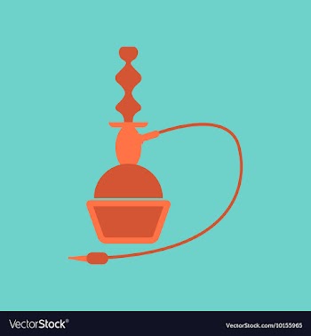Flat icon on stylish background Eastern hookah vector image