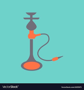 Flat icon on stylish background Eastern hookah vector image