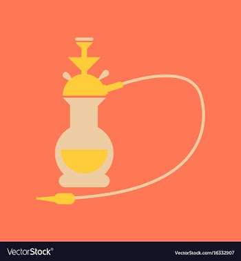 Flat icon on stylish background eastern hookah vector image