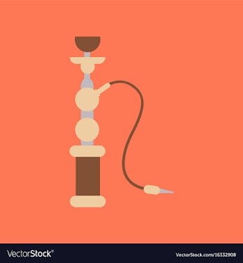 Flat icon on stylish background eastern hookah vector image