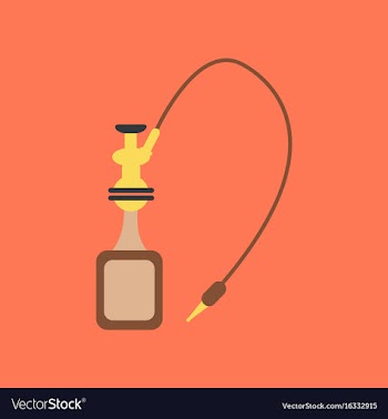 Flat icon on stylish background eastern hookah vector image