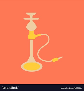 Flat icon on stylish background eastern hookah vector image
