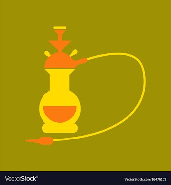 Flat icon on stylish background eastern hookah vector image