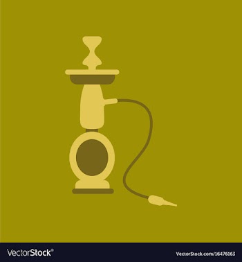 Flat icon on stylish background eastern hookah vector image