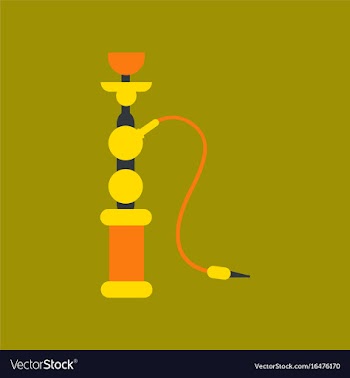 Flat icon on stylish background eastern hookah vector image