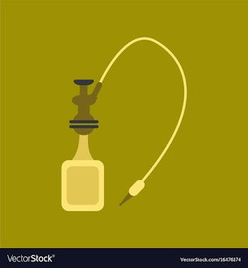 Flat icon on stylish background eastern hookah vector image