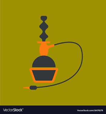 Flat icon on stylish background eastern hookah vector image