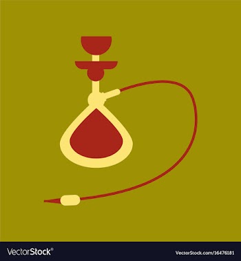 Flat icon on stylish background eastern hookah vector image