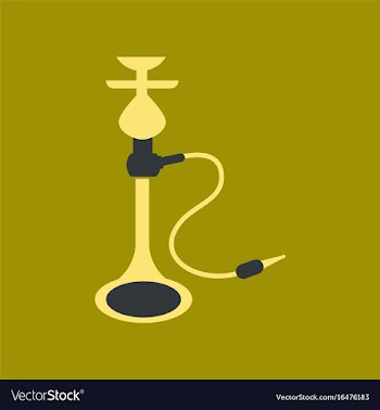 Flat icon on stylish background eastern hookah vector image