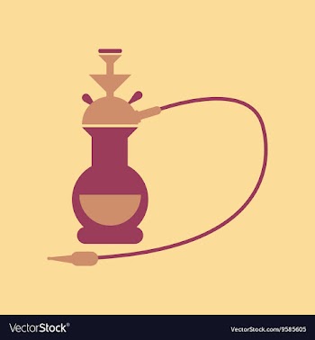 Flat icon on stylish background Eastern hookah vector image