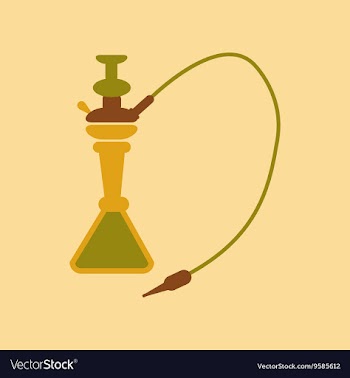 Flat icon on stylish background Eastern hookah vector image