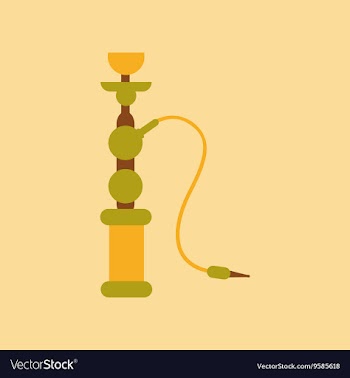 Flat icon on stylish background Eastern hookah vector image