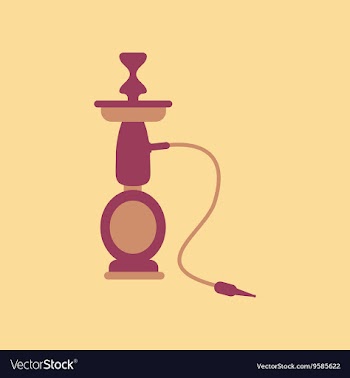 Flat icon on stylish background Eastern hookah vector image