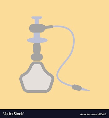 Flat icon on stylish background Eastern hookah vector image