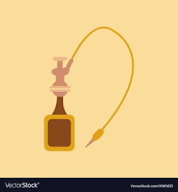 Flat icon on stylish background Eastern hookah vector image
