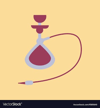 Flat icon on stylish background Eastern hookah vector image