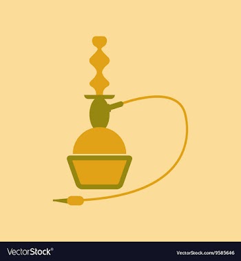 Flat icon on stylish background Eastern hookah vector image