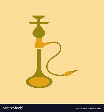 Flat icon on stylish background Eastern hookah vector image