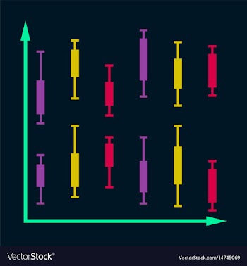 Flat icon on stylish background economic chart vector image