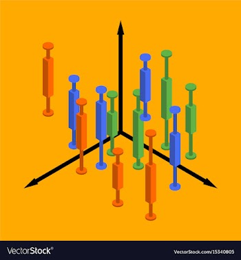 Flat icon on stylish background economic chart vector image