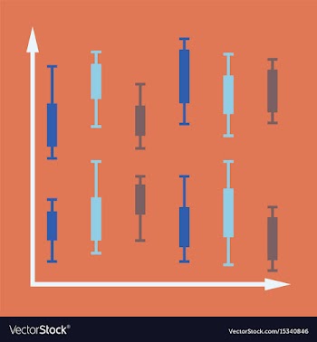 Flat icon on stylish background economic chart vector image