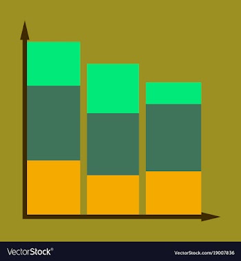 Flat icon on stylish background economic chart vector image
