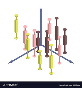 Flat icon on stylish background economic chart vector image