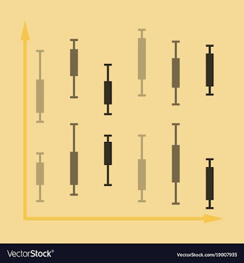 Flat icon on stylish background economic chart vector image