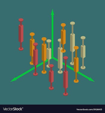 Flat icon on stylish background economic chart vector image
