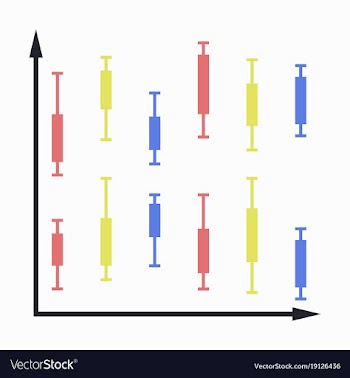 Flat icon on stylish background economic chart vector image