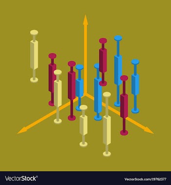Flat icon on stylish background economic chart vector image