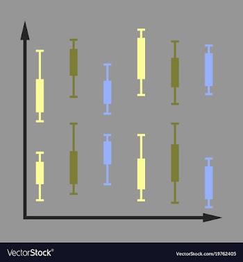 Flat icon on stylish background economic chart vector image
