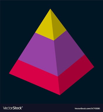 Flat icon on stylish background economic pyramid vector image
