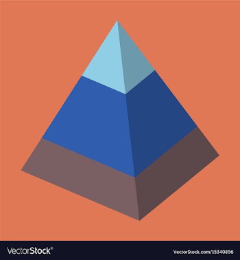 Flat icon on stylish background economic pyramid vector image