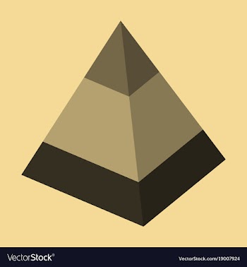 Flat icon on stylish background economic pyramid vector image