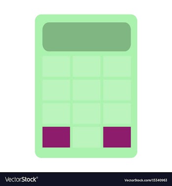 Flat icon on stylish background economy calculator vector image