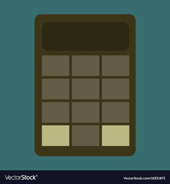 Flat icon on stylish background economy calculator vector image