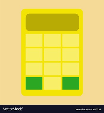 Flat icon on stylish background economy calculator vector image