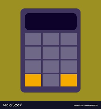 Flat icon on stylish background economy calculator vector image