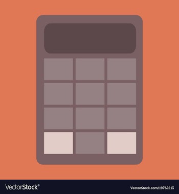 Flat icon on stylish background economy calculator vector image