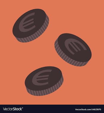 Flat icon on stylish background euro cents vector image